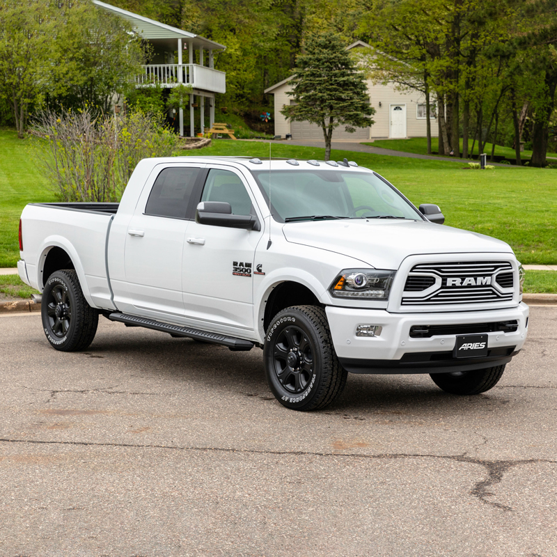 ARIES | AdvantEDGE 5-1/2in x 91in Black Aluminum Side Bars - Ram 2500 / 3500 2009-2022