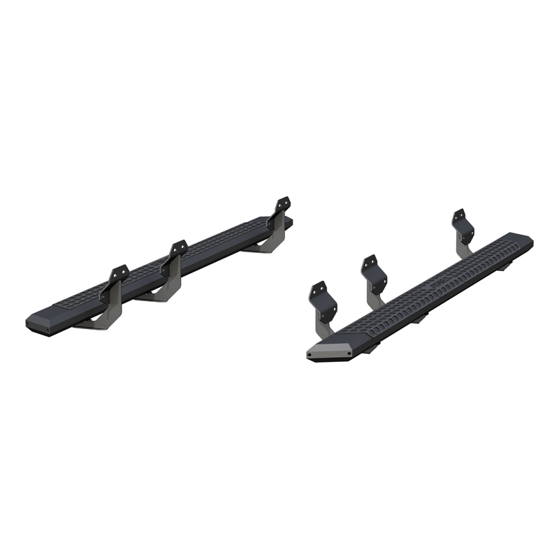 ARIES | AdvantEDGE 5-1/2in x 91in Black Aluminum Side Bars - F-150 / Lightning / F-250 / F-350 2015-2023