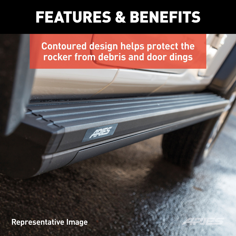 ARIES | ActionTrac 69.6in Powered Running Boards - Wrangler (JL) Unlimited 2018-2022