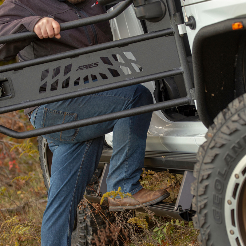 ARIES | ActionTrac 69.6in Powered Running Boards - Wrangler (JL) Unlimited 2018-2022