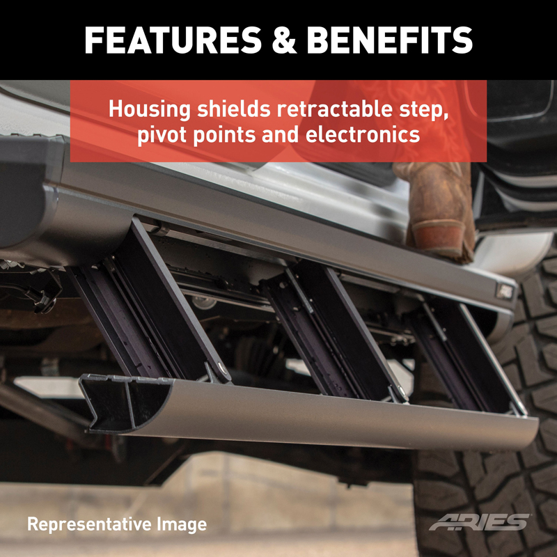 ARIES | ActionTrac 83.6in Powered Running Boards - Ram 1500 / Classic / 2500 / 3500 2009-2022