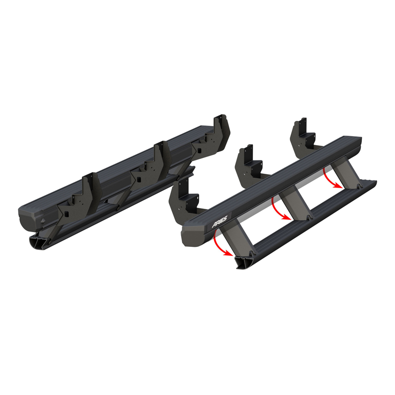 ARIES | ActionTrac 87.6in Powered Running Boards - F-150 / Lightning / F-250 / F-350 2015-2023