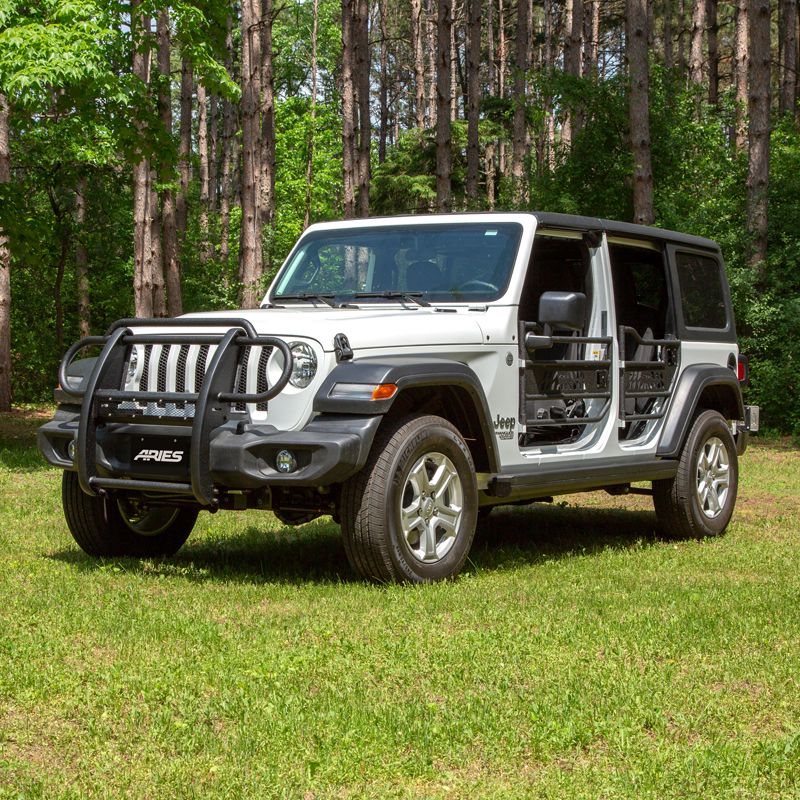 ARIES | Pro Series Black Steel Grille Guard - Gladiator / Wrangler (JL) Unlimited 2018-2021
