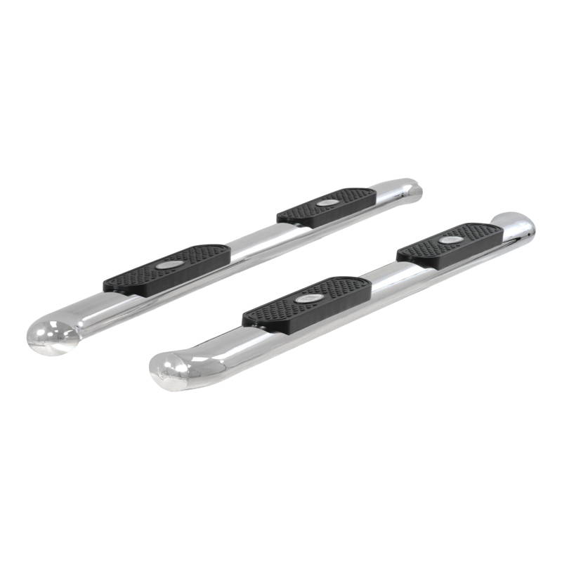 ARIES | 4in Polished Stainless Oval Side Bars - F-150 / F-250 / F-350 2015-2023