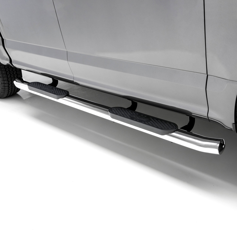 ARIES | 4in Polished Stainless Oval Side Bars - F-150 / F-250 / F-350 2015-2023