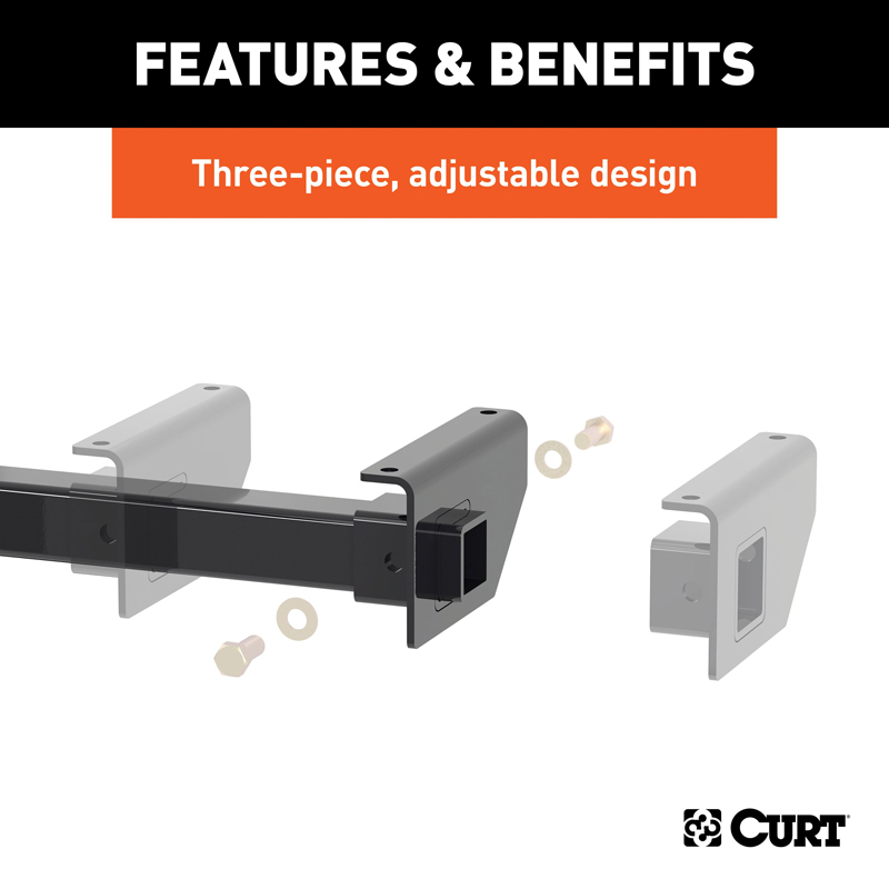 CURT | Adjustable RV Trailer Hitch, 2in Receiver (Up to 66in Frames)