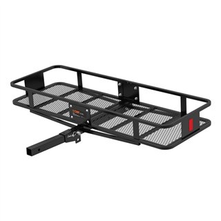 CURT | 60in x 20in Black Steel Basket Cargo Carrier (Folding 2in Shank, 500 lbs.)