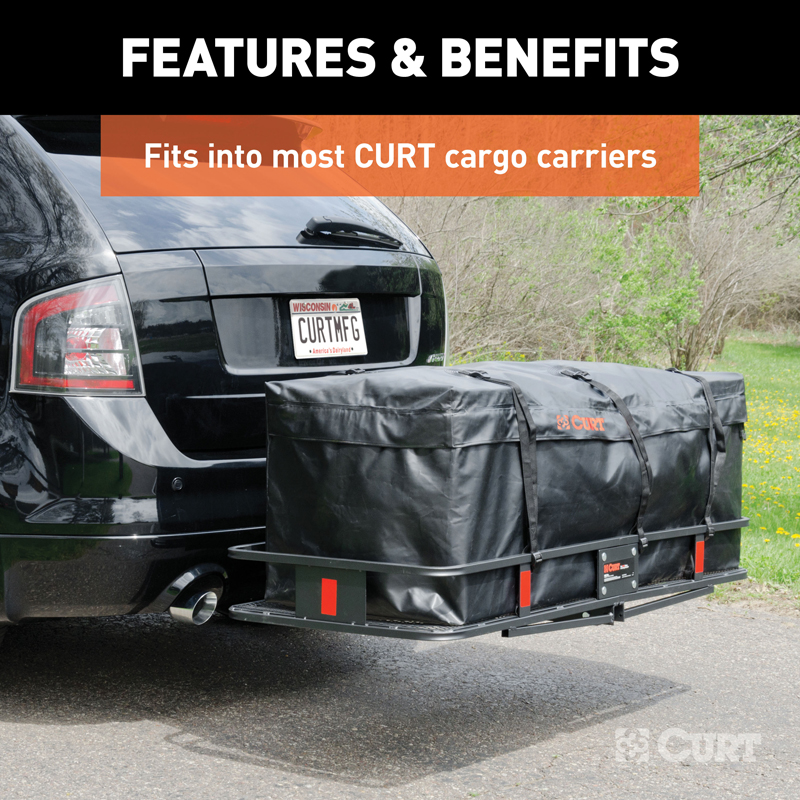 CURT | 56in x 22in x 21in Weather-Resistant Vinyl Cargo Bag
