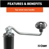 CURT | Bracket-Mount Swivel Jack with Top Handle (2,000 lbs, 10in Travel, Packaged)