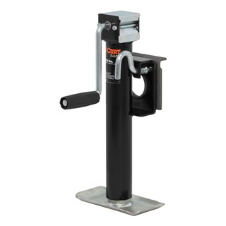 CURT | Bracket-Mount Swivel Jack with Side Handle (2,000 lbs, 10in Travel)
