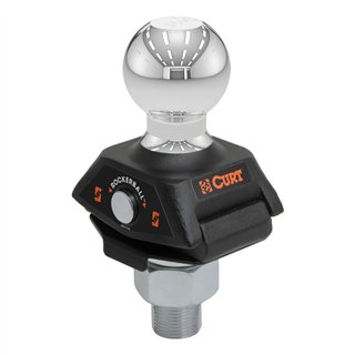 CURT | RockerBall 2in Cushion Hitch Trailer Ball (1in Shank, 7,500 lbs.)