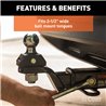 CURT | RockerBall 2in Cushion Hitch Trailer Ball (1in Shank, 7,500 lbs.)