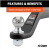 CURT | Loaded Forged Ball Mount with 2-5/16in Ball (2in Shank, 15,000 lbs., 4in Drop)