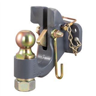 CURT | SecureLatch Ball & Pintle Hitch (2in Ball, 20,000 lbs.)