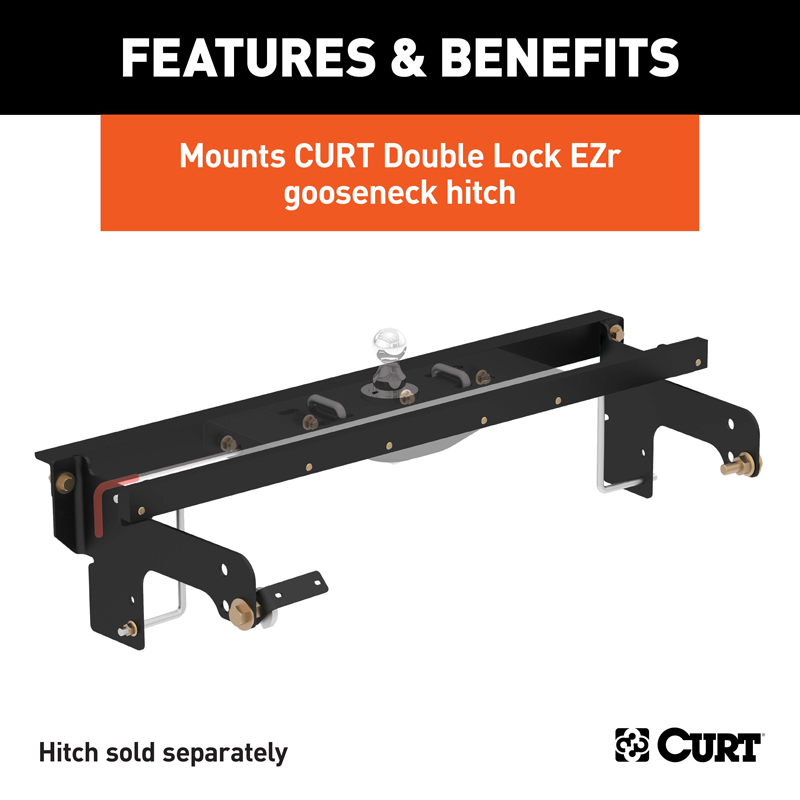 CURT | Double Lock EZr Gooseneck Install Brackets - Chevrolet / GMC 2001-2010