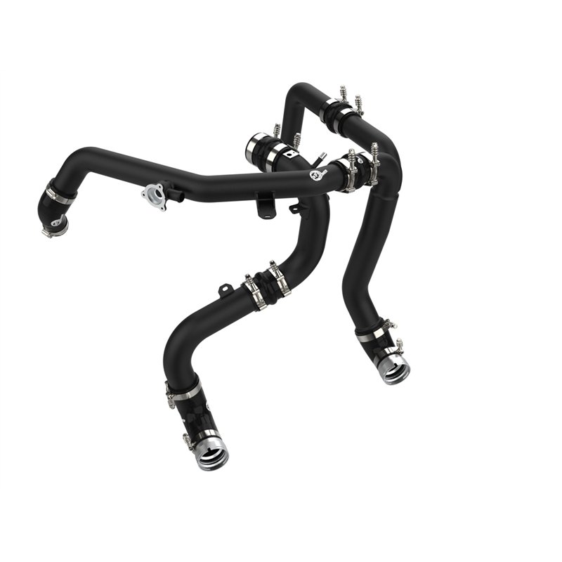 aFe Power | BladeRunner 2-1/4 IN/2-3/4 IN Aluminum Hot and Cold Charge Pipe Kit Black - Bronco 2.7T 2021-2025