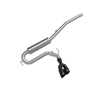 aFe Power | Rebel Series 2-1/2 IN 304 Stainless Steel Cat-Back Exhaust System w/Black Tip - Maverick 2.0T 2022-2025