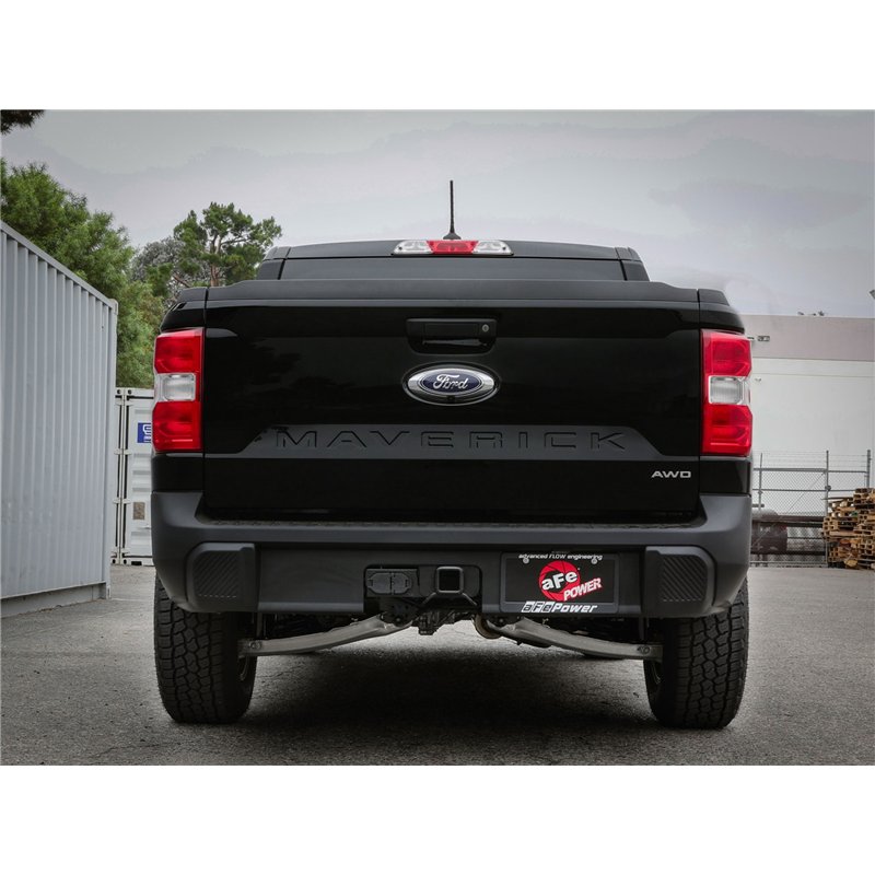aFe Power | Rebel Series 2-1/2 IN 304 Stainless Steel Cat-Back Exhaust System w/Black Tip - Maverick 2.0T 2022-2025