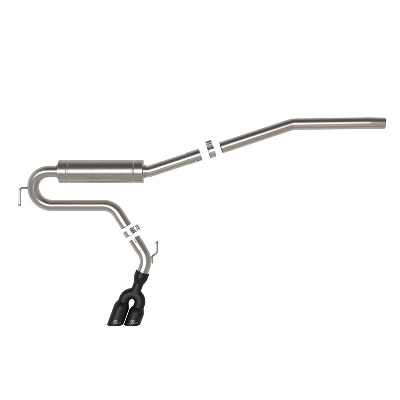 aFe Power | Rebel Series 2-1/2 IN 304 Stainless Steel Cat-Back Exhaust System w/Black Tip - Maverick 2.0T 2022-2025