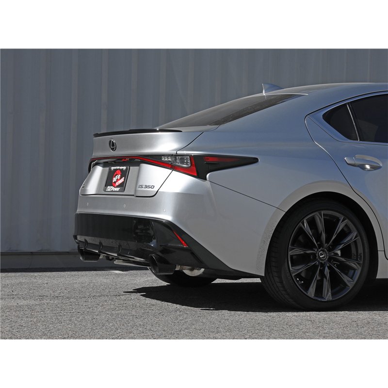 aFe Power | Takeda 2-1/2 IN 304 Stainless Steel Axle-Back Exhaust System w/Black Tip - IS200t / IS250 / IS300 / IS350 2014-2023