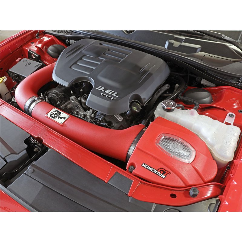aFe Power | Momentum GT Cold Air Intake System Red w/Pro DRY S Filter - 300 / Challenger / Charger 3.6L 2011-2023