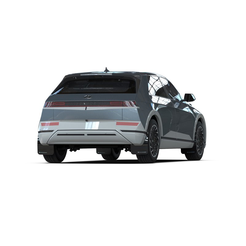 RallyArmor | Black UR Mud Flap Blue Logo - Ioniq 5 2022-2024