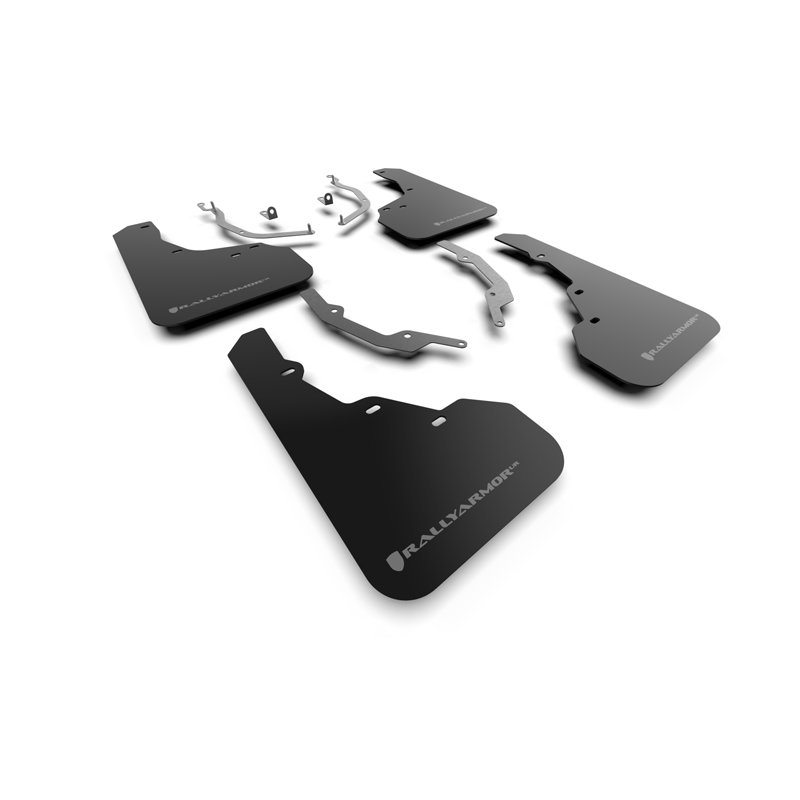 RallyArmor | Black UR Mud Flap Grey Logo - Santa Cruz / XRT 2022-2025