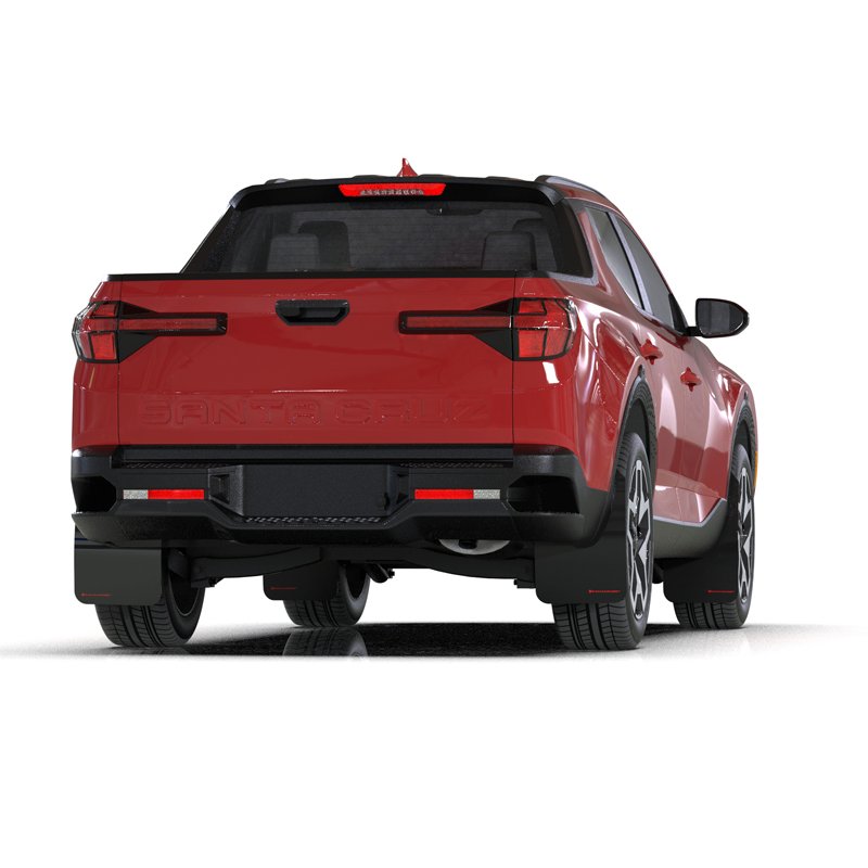 RallyArmor | Black UR Mud Flap Red Logo - Santa Cruz / XRT 2022-2025