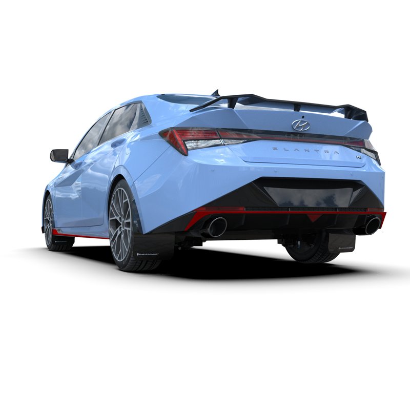 RallyArmor | Black UR Mud Flap Blue Logo - Elantra N / N Line 2022-2023