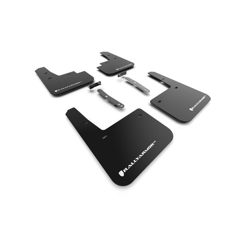 RallyArmor | Black UR Mud Flap White Logo - Kona N 2022-2023