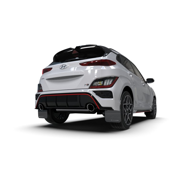 RallyArmor | Black UR Mud Flap White Logo - Kona N 2022-2023