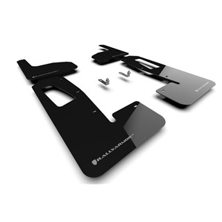 RallyArmor | Black UR Mud Flap Dark Grey Logo - Rivian R1T 2022-2025