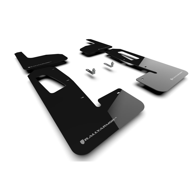 RallyArmor | Black UR Mud Flap Dark Grey Logo - Rivian R1T 2022-2025