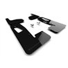 RallyArmor | Black UR Mud Flap Metallic Black Logo - Rivian R1T 2022-2025