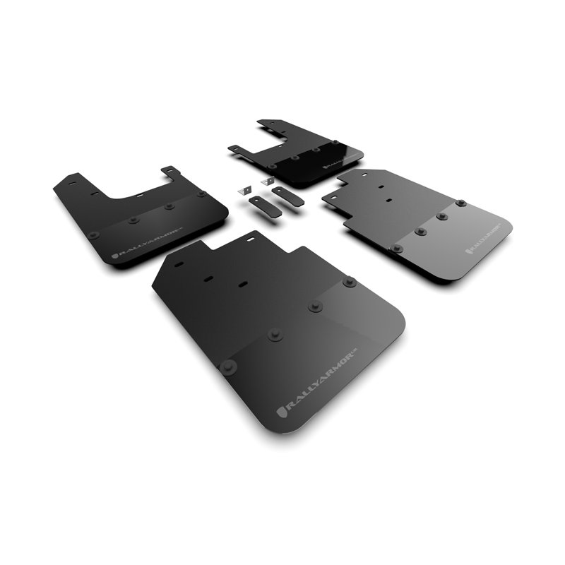 RallyArmor | Black Mud Flap Grey Logo - Tacoma 2016-2023