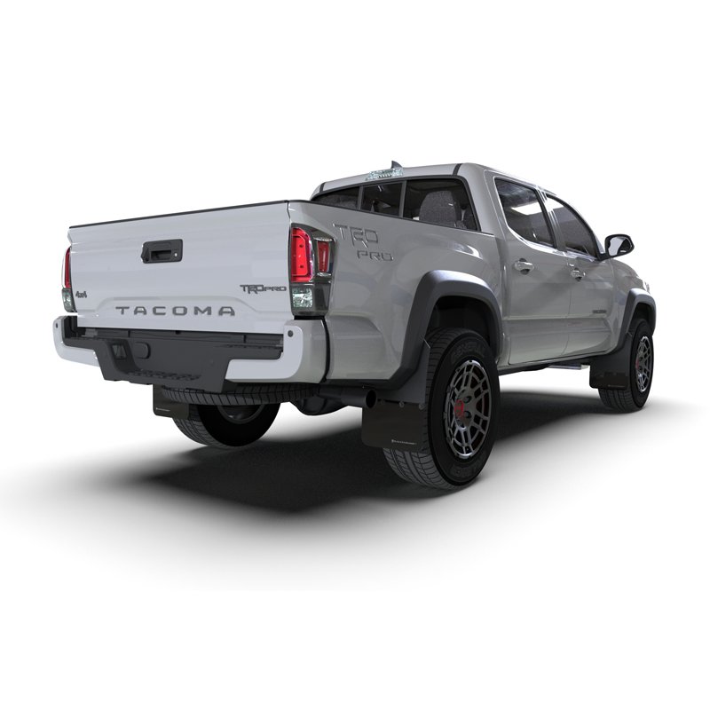 RallyArmor | Black Mud Flap Grey Logo - Tacoma 2016-2023