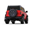 RallyArmor | Black UR Mud Flap Red Logo - Bronco 2021-2025 (Steel Bumper/With OEM Rock Rails)