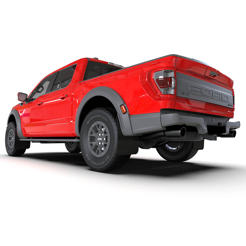 RallyArmor | Black UR Mud Flap Metallic Black Logo - F-150 Raptor 2021-2025