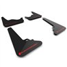 RallyArmor | Black UR Mud Flap Red Logo - Tesla Model S / S Plaid 2021-2025