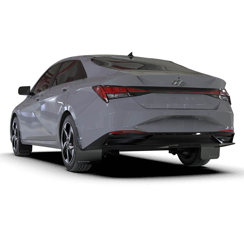 RallyArmor | Black UR Mud Flap Grey Logo - Elantra 2021-2023