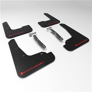 RallyArmor | Black UR Mud Flap Red Logo - Elantra 2021-2023