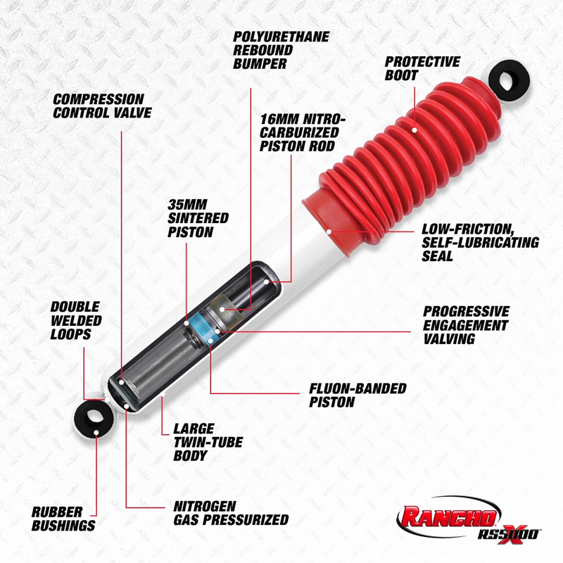 Rancho | RS5000X Suspension Shock Absorber - Xterra 2.4L / 3.3L 2000-2004