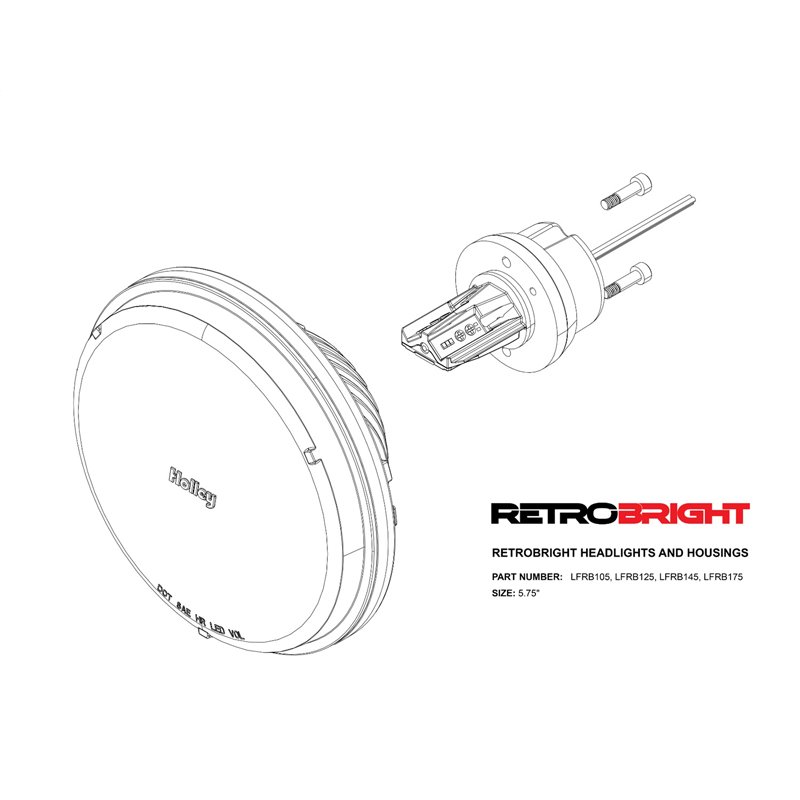 Holley | Holley Retrobright LED Headlight