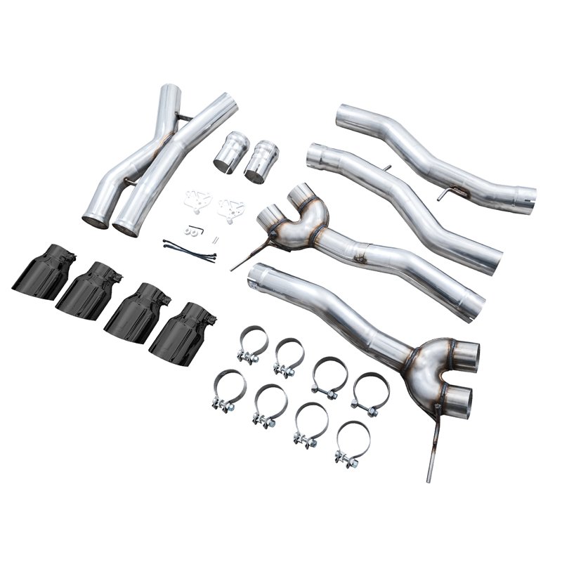 AWE Tuning | Track Edition Catback Exhaust (Diamond Black Tips) - BMW 3.0T 2021-2025