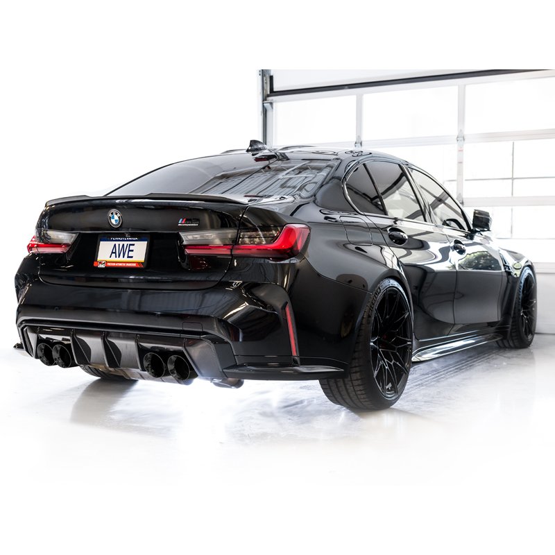 AWE Tuning | Track Edition Catback Exhaust (Diamond Black Tips) - BMW 3.0T 2021-2025