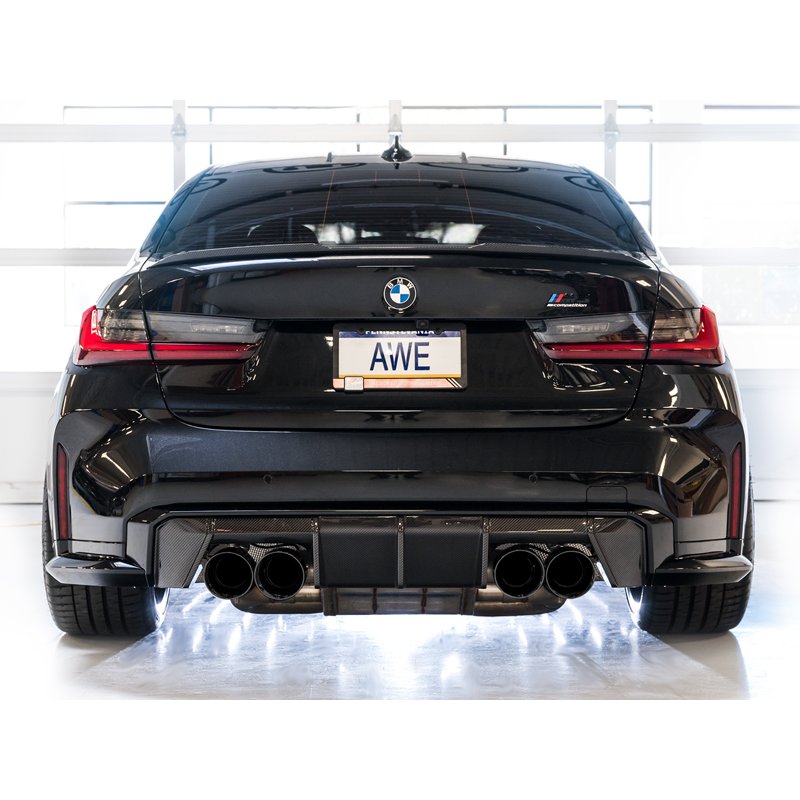AWE Tuning | Track Edition Catback Exhaust (Diamond Black Tips) - BMW 3.0T 2021-2025