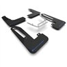 RallyArmor | Black UR Mud Flap Light Blue Logo - Civic Type R 2023-2025