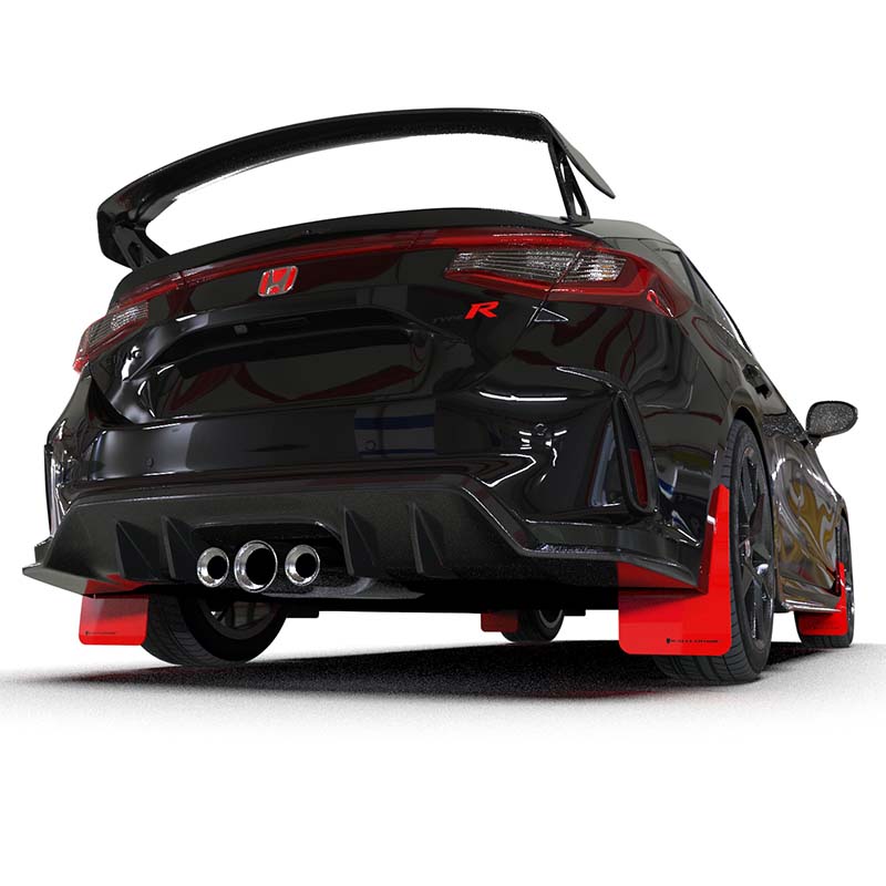RallyArmor | Red UR Mud Flap Black Logo - Civic Type R 2023-2025