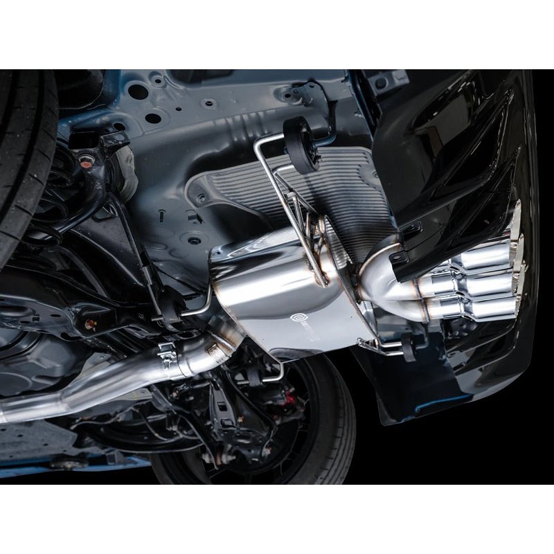 AWE Tuning | Touring Cat-Back Exhaust Tri 4.5in Chrome Tips - Civic 2.0T 2023-2025