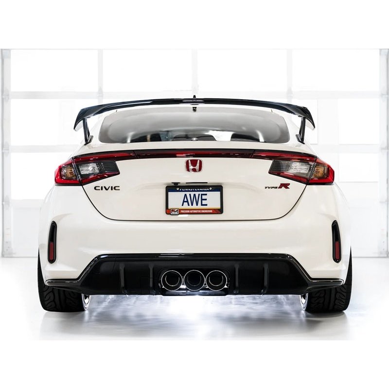 AWE Tuning | Touring Cat-Back Exhaust Tri 4.5in Chrome Tips - Civic 2.0T 2023-2025